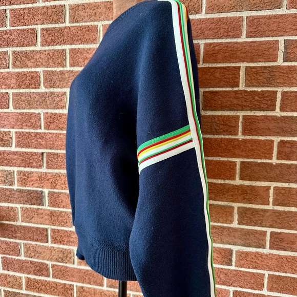 Isabel Marant Étoile Striped Knit Pullover Sweater Navy Crew, Size 40 EU 8 US - Picture 3 of 9